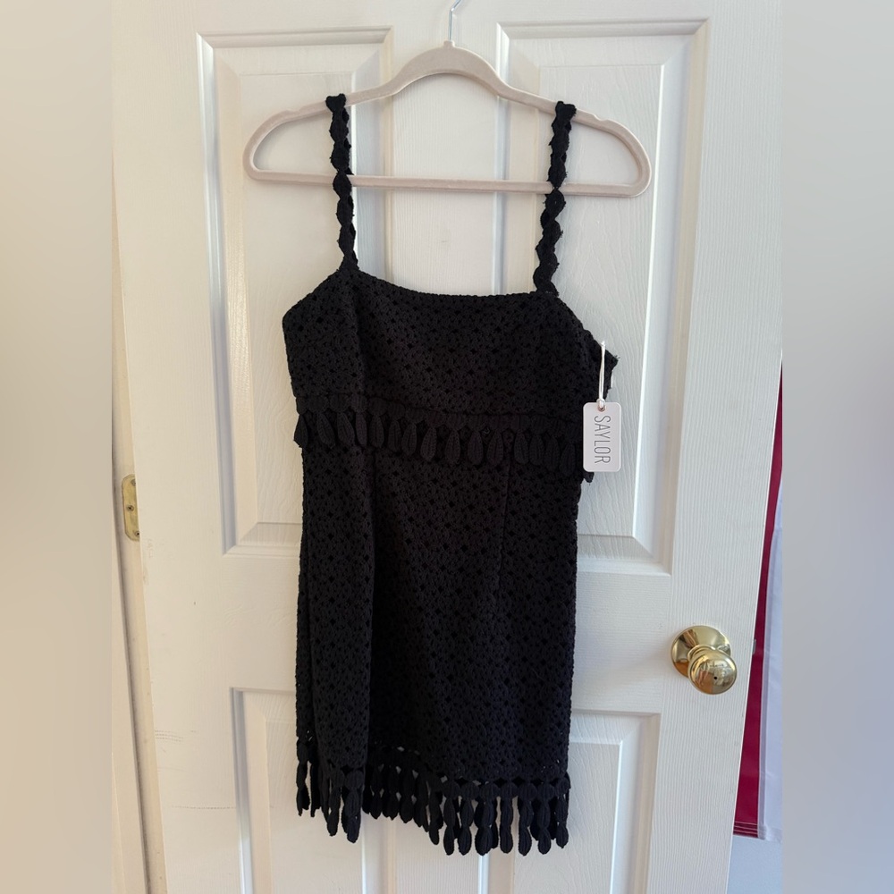 Saylor Caitriona Fringe Embroidery Mini Dress - Picture 7 of 7